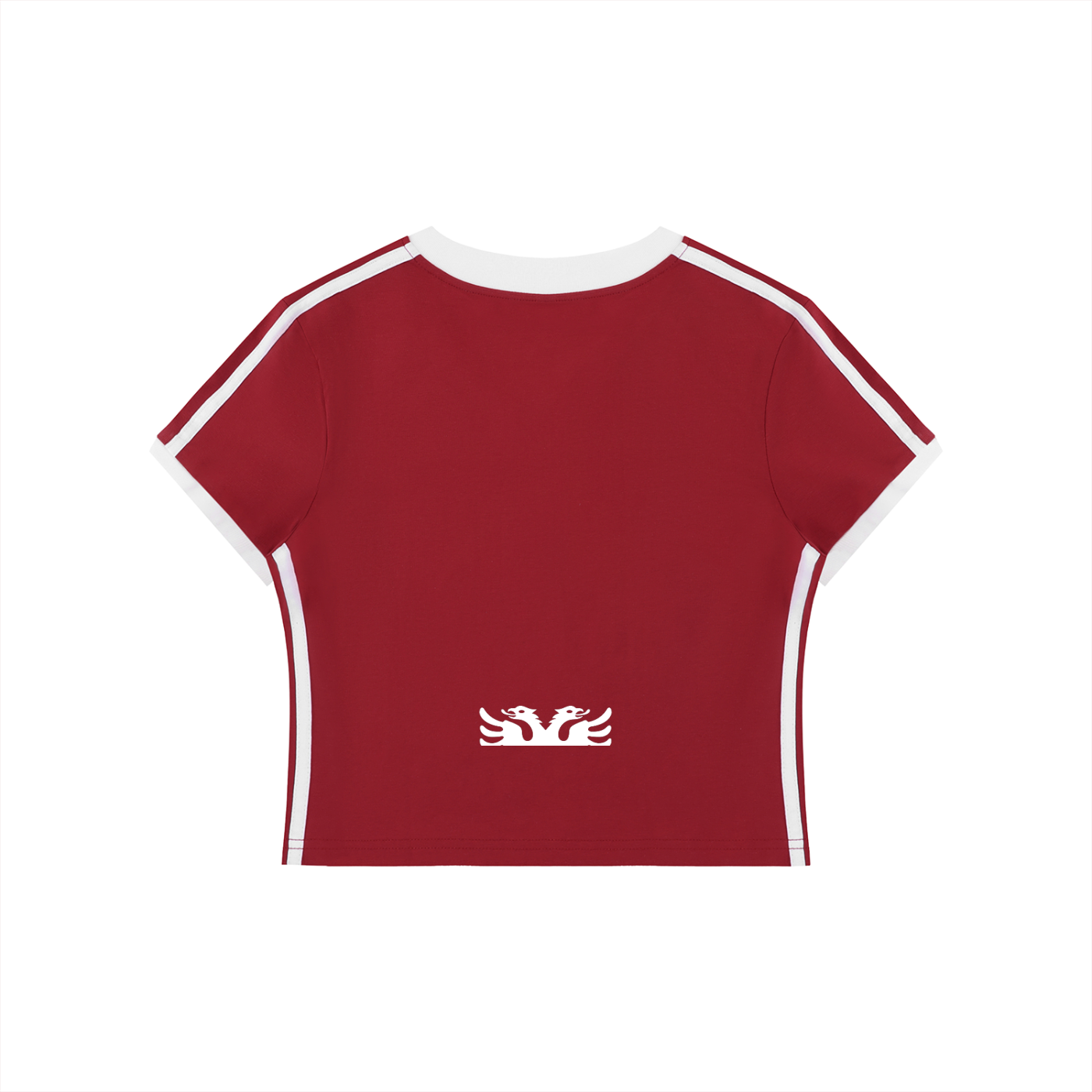 Women's Retro Binding V-Neck Crop T-Shirt (Skinny)