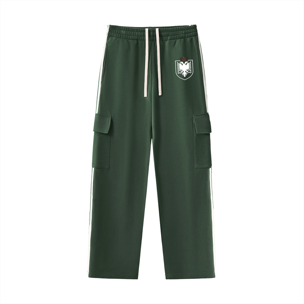 Side Stripe Straight-Leg Pants (Loose)