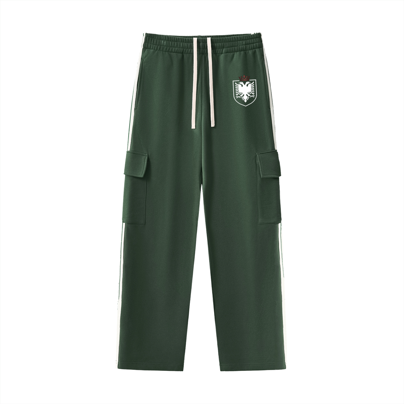 Side Stripe Straight-Leg Pants (Loose)
