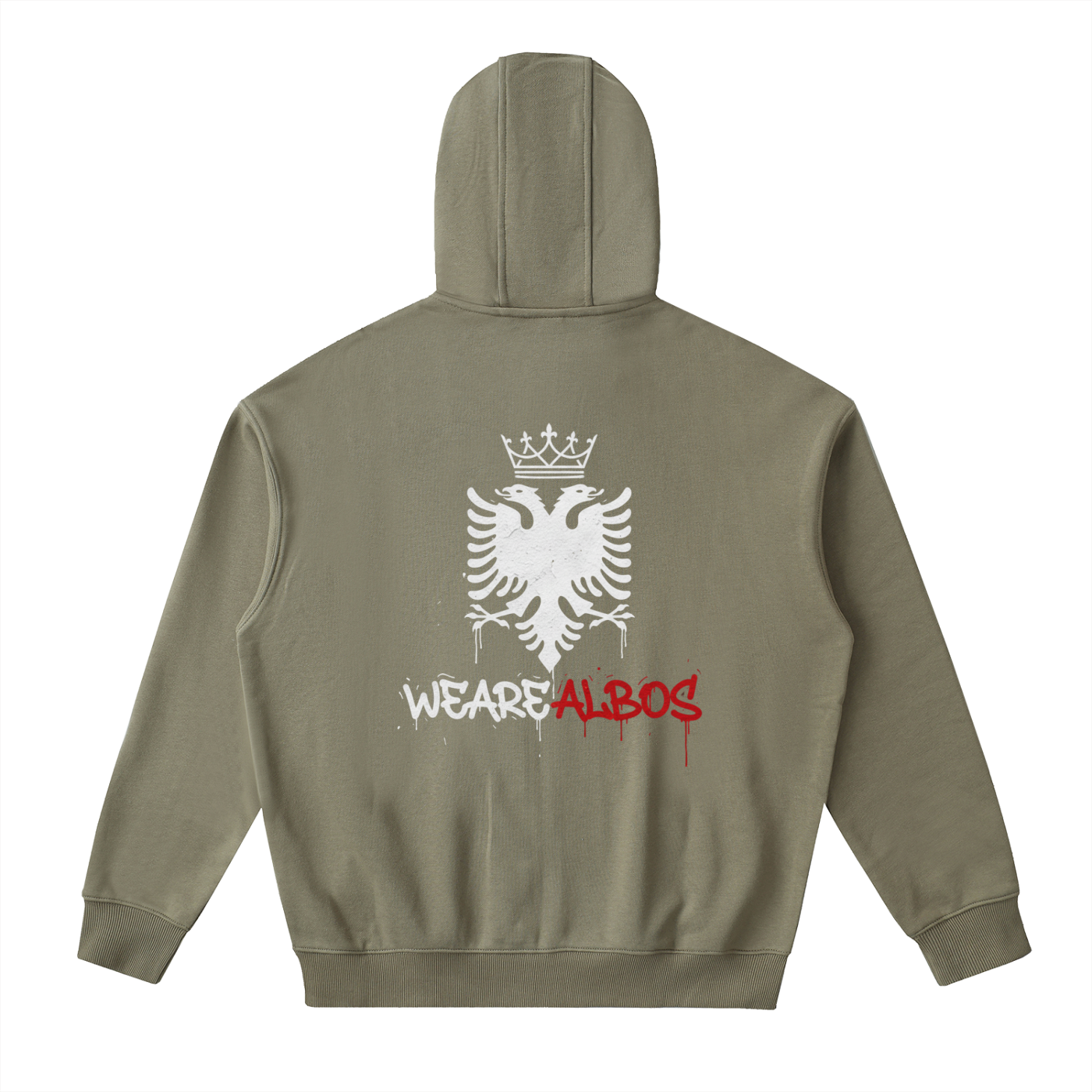 Drop-Shoulder Zip Up Hoodie (Loose)