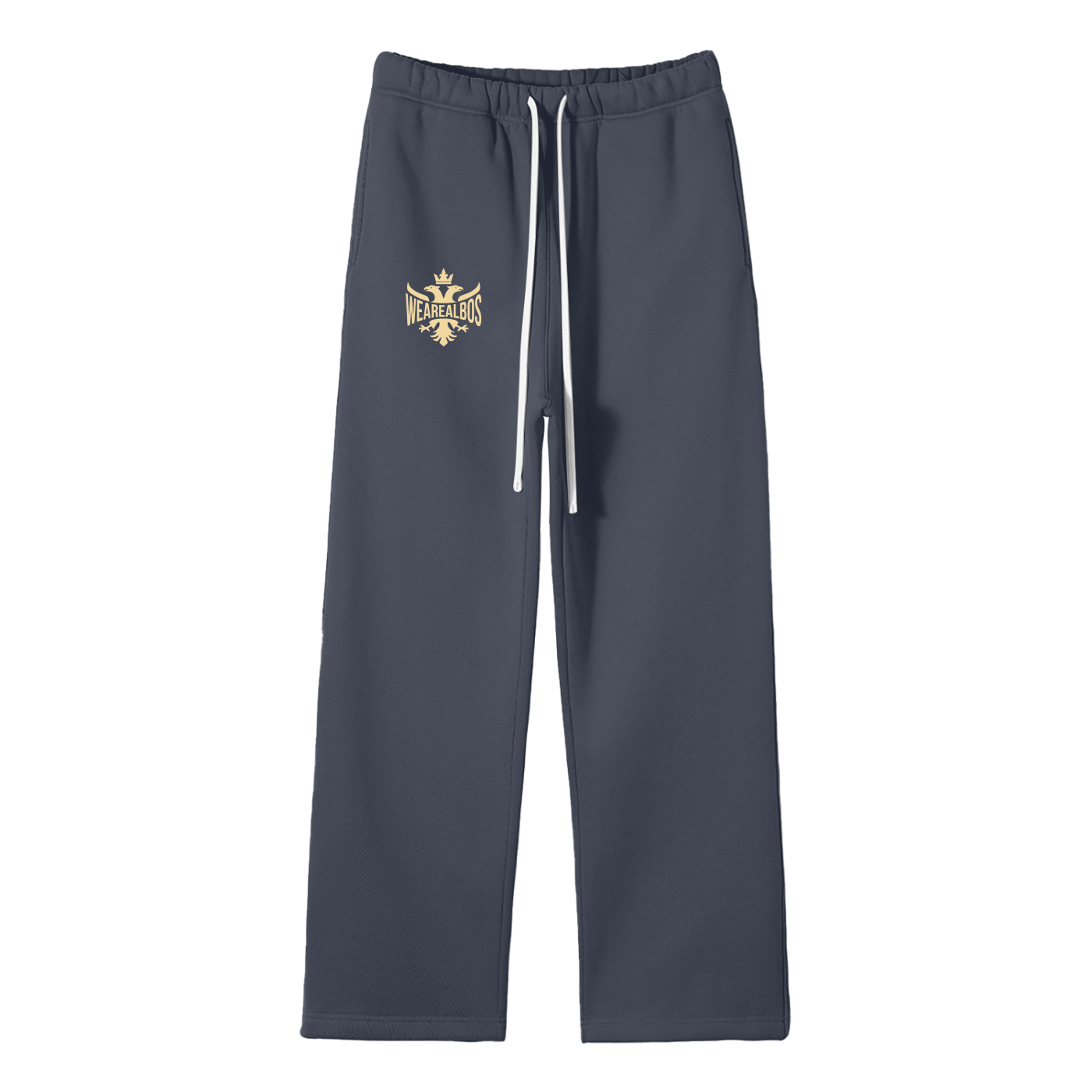 Unisex Solid Color Fleece Straight Leg Pants