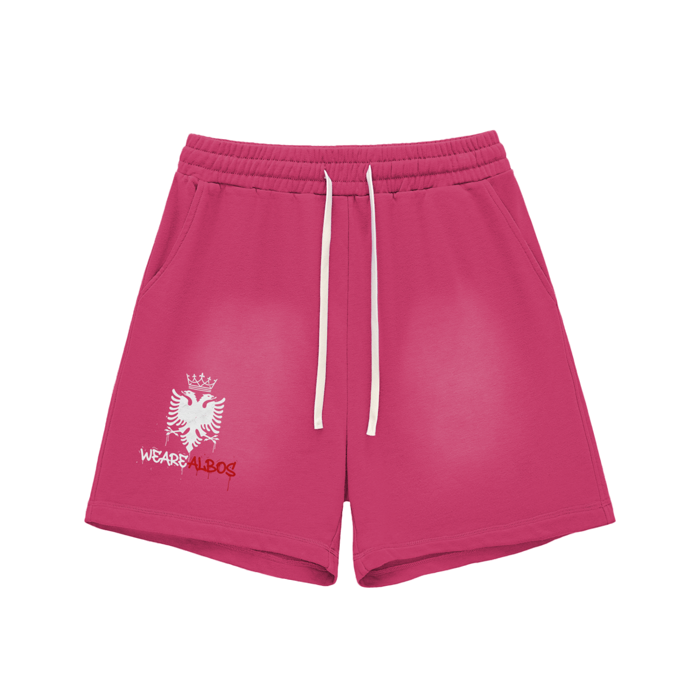 Sun Fade Raw Edge Cotton Shorts (Loose)