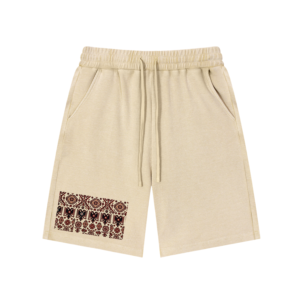 Mineral Wash Waffle Knit Shorts (Loose)