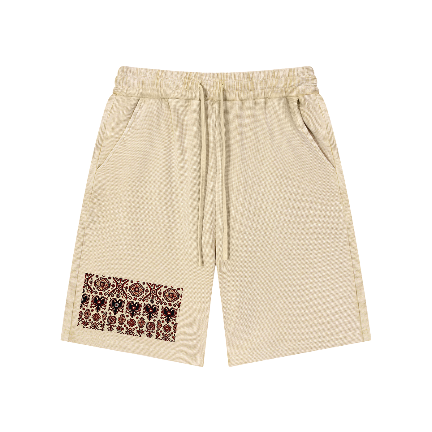 Mineral Wash Waffle Knit Shorts (Loose)