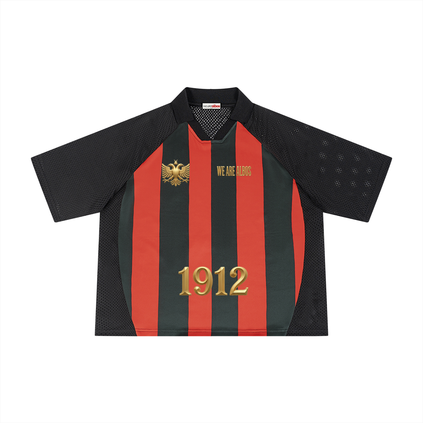Unisex Striped Mesh Boxy Soccer Jersey