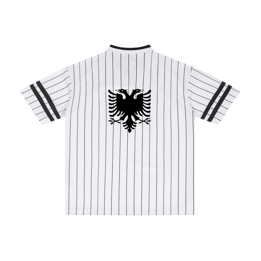 Unisex Striped Loose V-Neck T-Shirt (Loose)