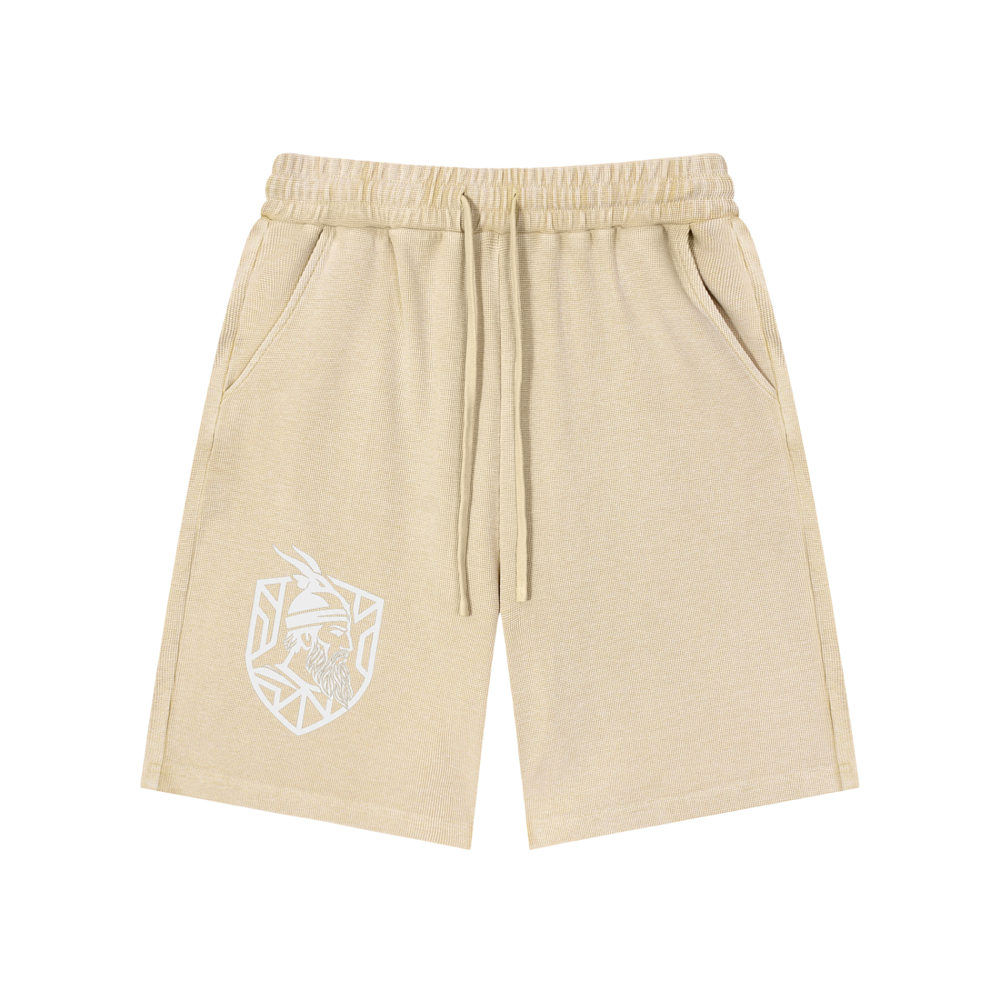 Mineral Wash Waffle Knit Shorts (Loose)