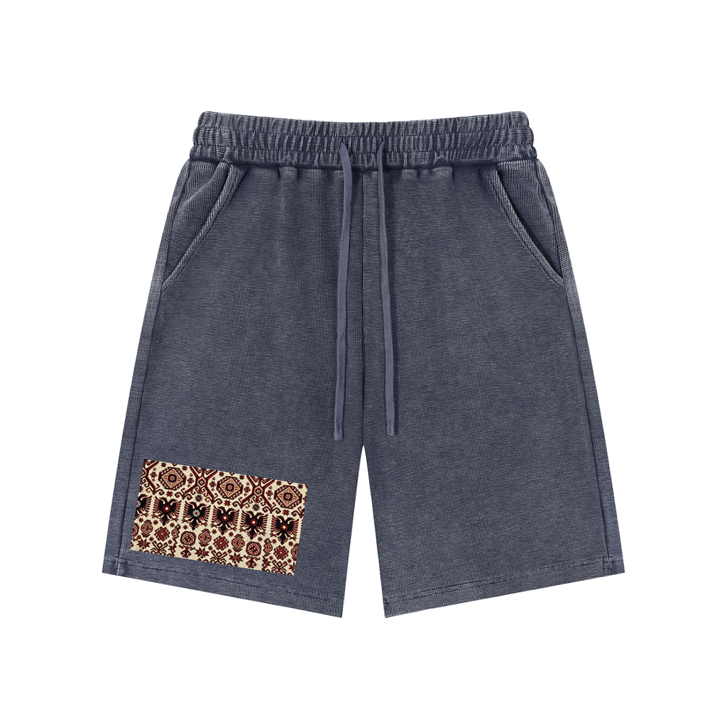 Mineral Wash Waffle Knit Shorts (Loose)