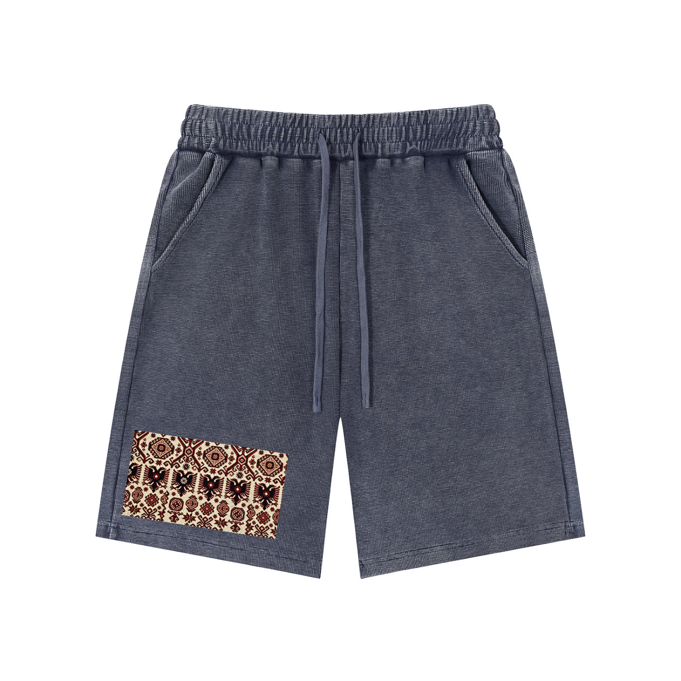 Mineral Wash Waffle Knit Shorts (Loose)