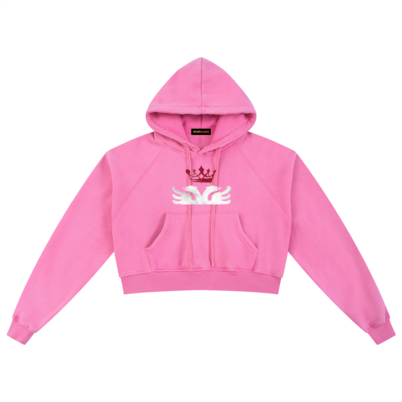 Snow Washed Cropped Hoodie (Loose)