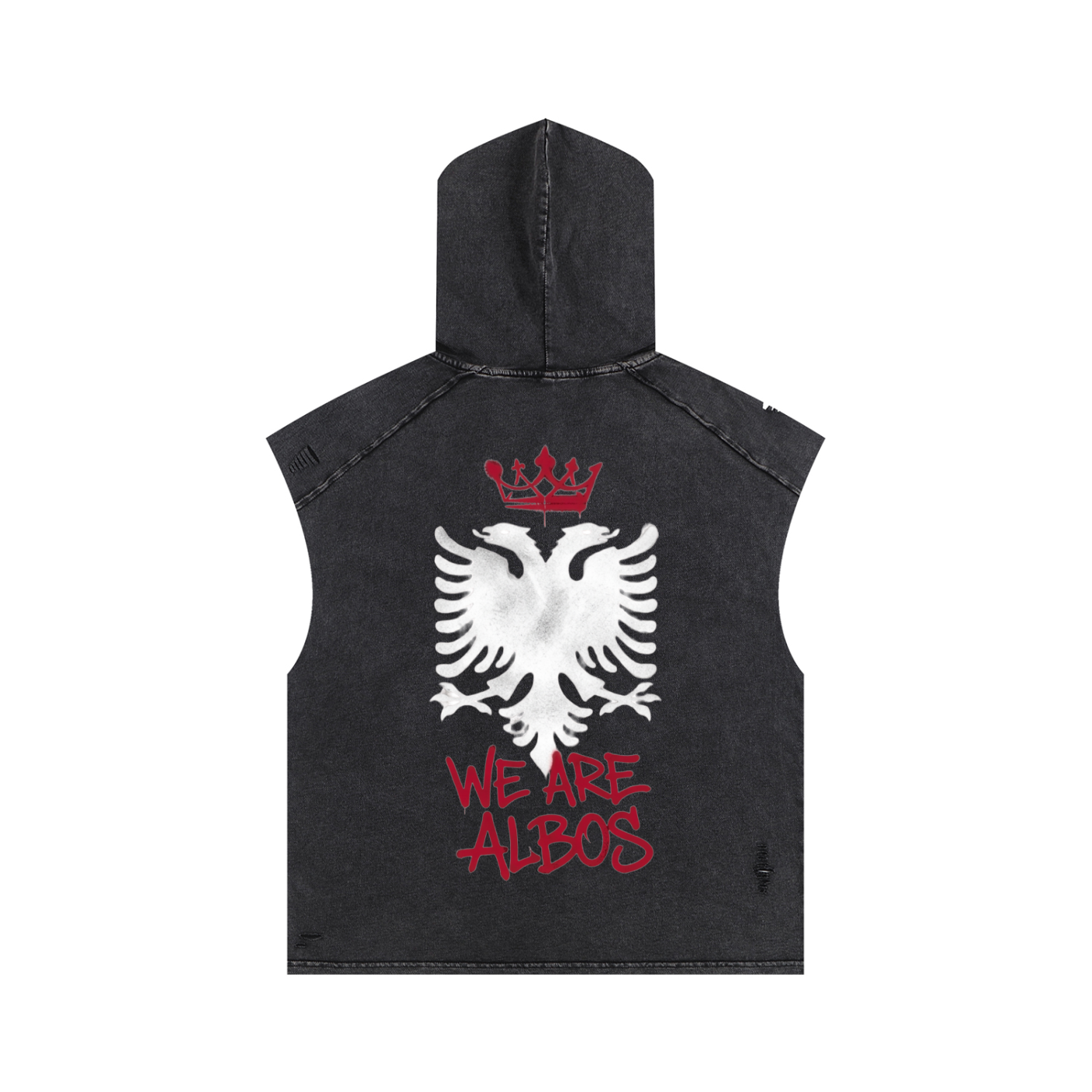 Snow Washed Boxy Hooded Tank Top