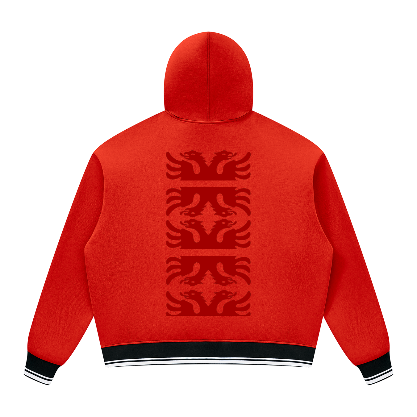 Unisex Oversized Color Block Fleece Hoodie