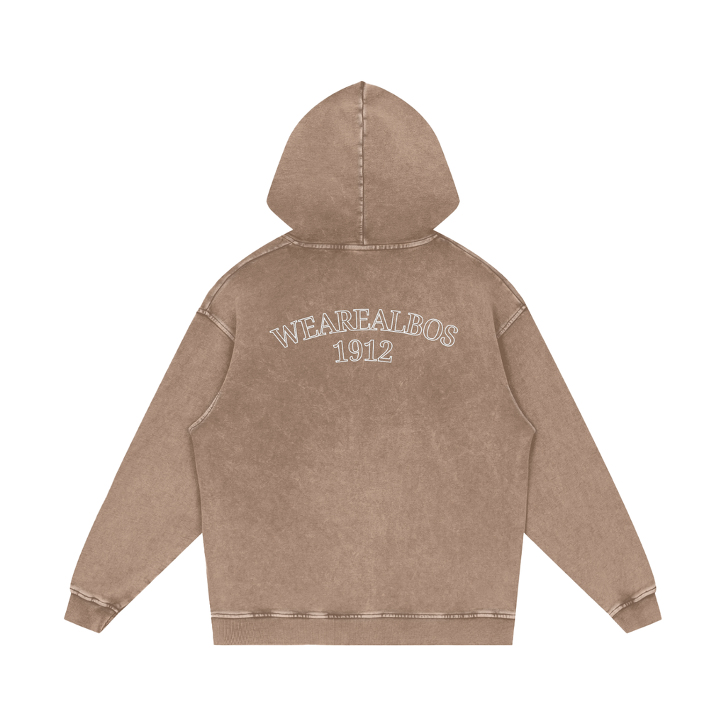Snow Washed Loose Cotton Hoodie