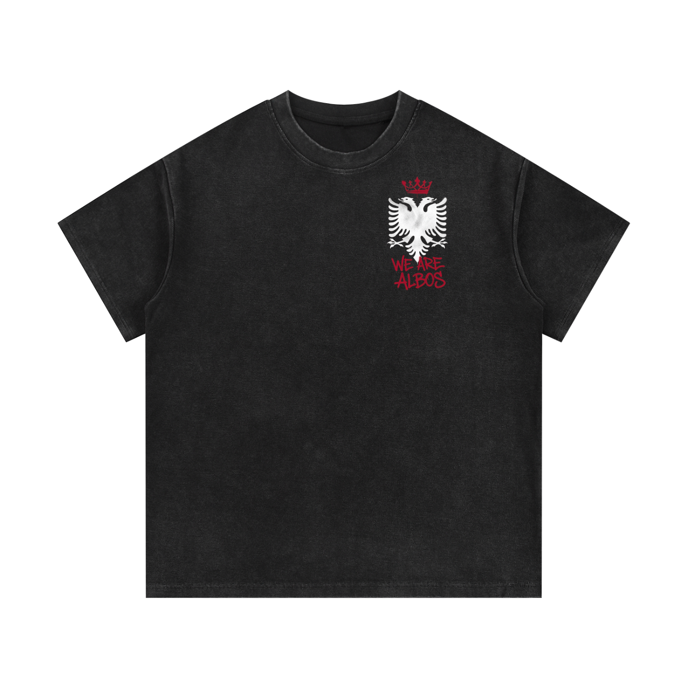 Mineral Wash Waffle Knit T-Shirt (Loose)