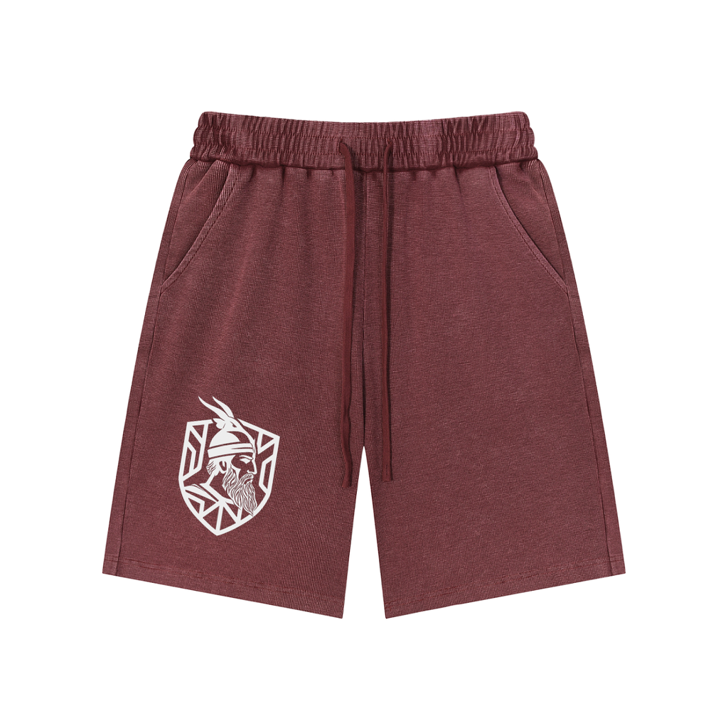 Mineral Wash Waffle Knit Shorts (Loose)