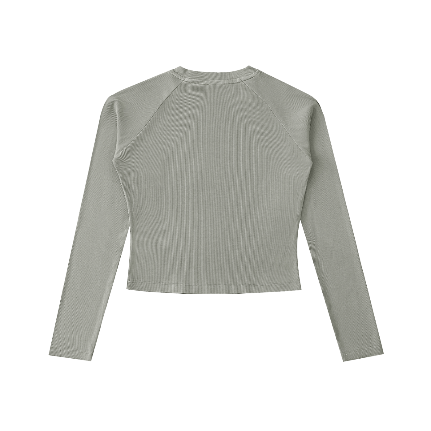 Dyed Washed Raglan Long Sleeve Slim T-Shirt (Bodycon)