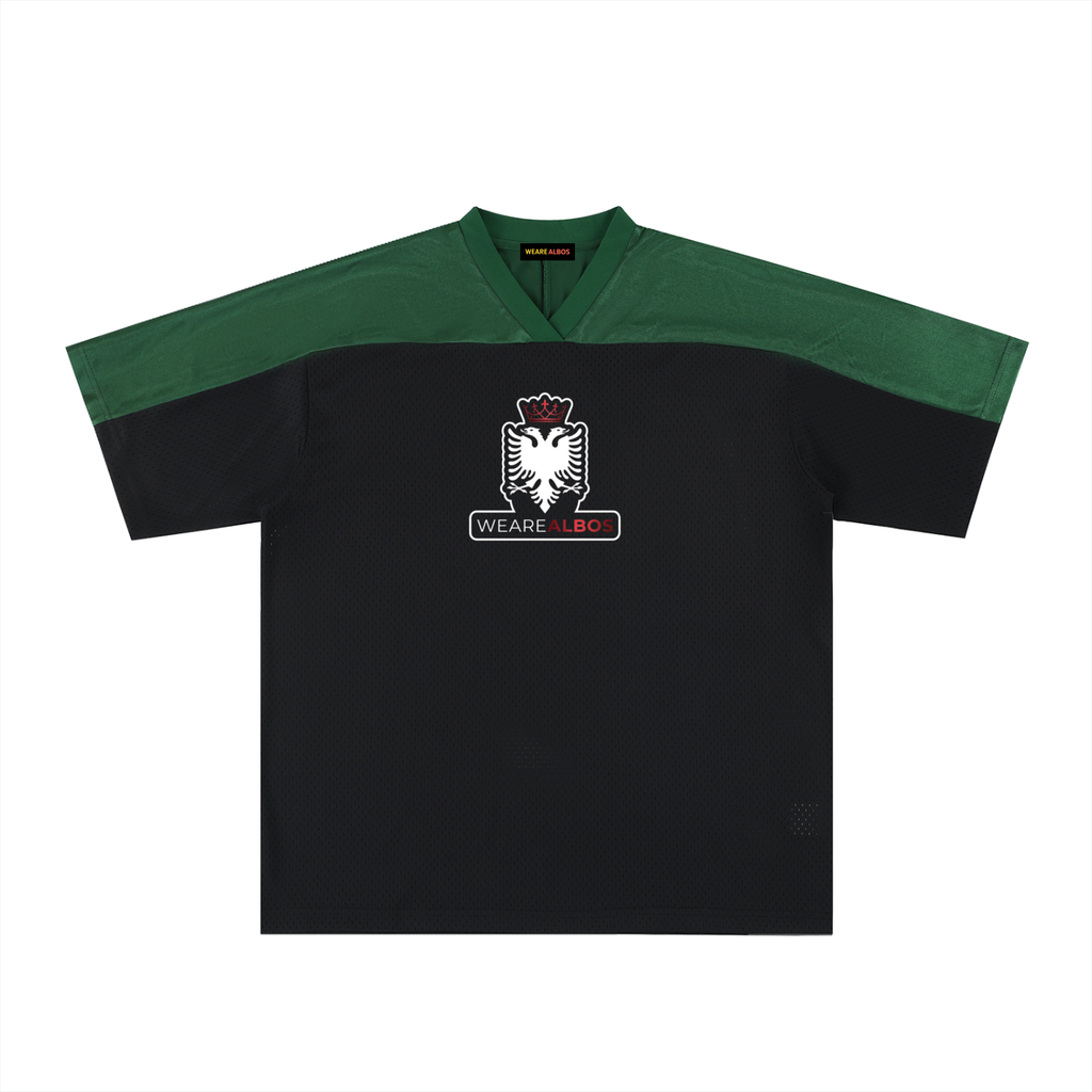 Oversized Mesh V-Neck Soccer Jersey