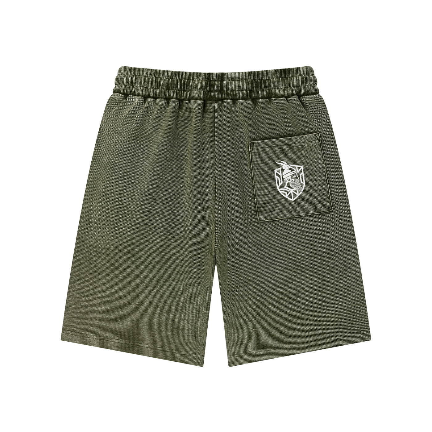Mineral Wash Waffle Knit Shorts (Loose)