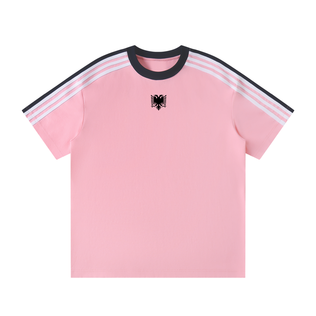 Unisex Colorblock Striped T-Shirt (Loose)