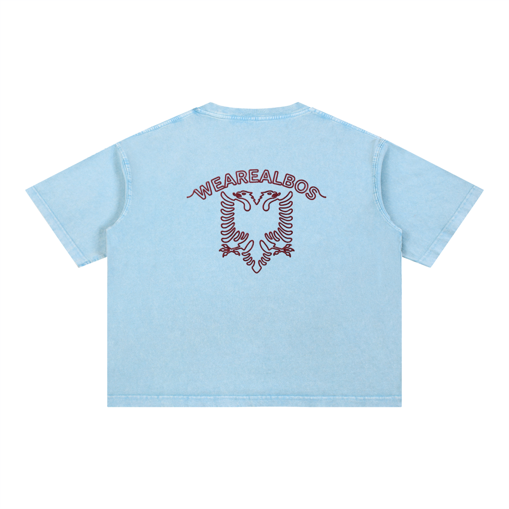 Mineral Wash Boxy Cotton T-Shirt (Loose)