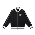 Color Block Raglan Sleeve Zip Track Jacket (Loose)