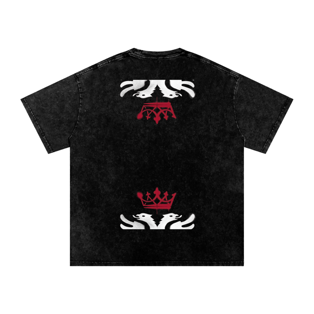Snow Washed Oversized Cotton T-Shirt