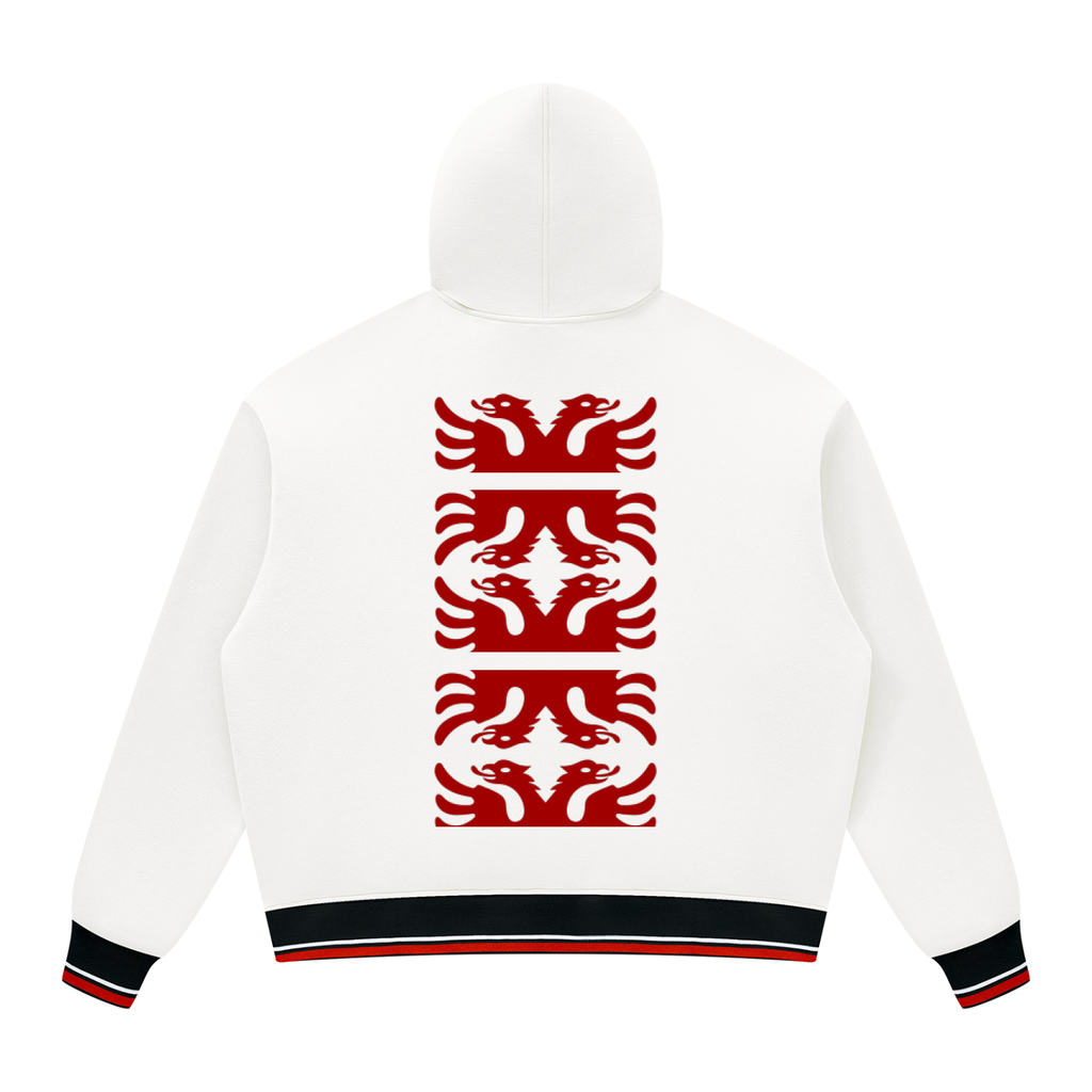 Unisex Oversized Color Block Fleece Hoodie