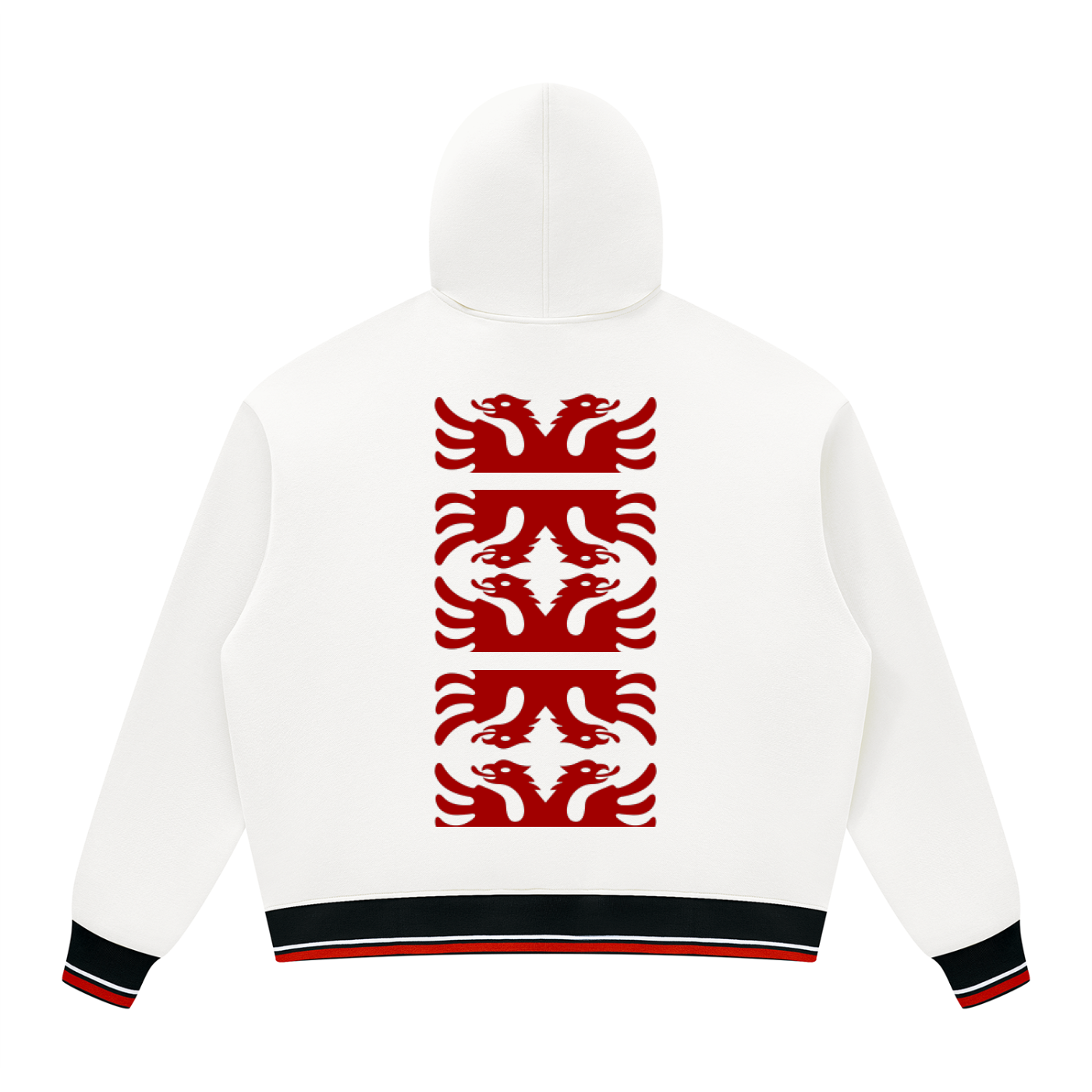 Unisex Oversized Color Block Fleece Hoodie