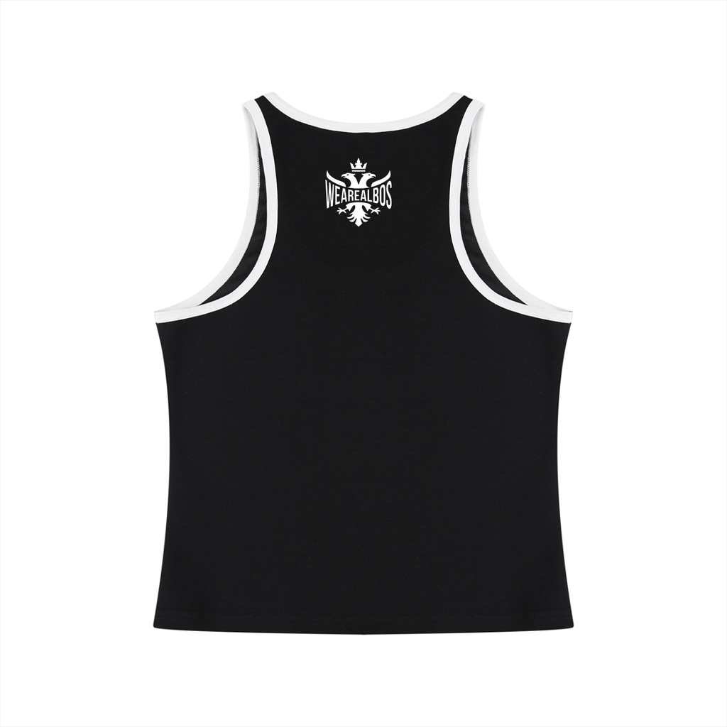 Women's Color Block Cropped Tank Top