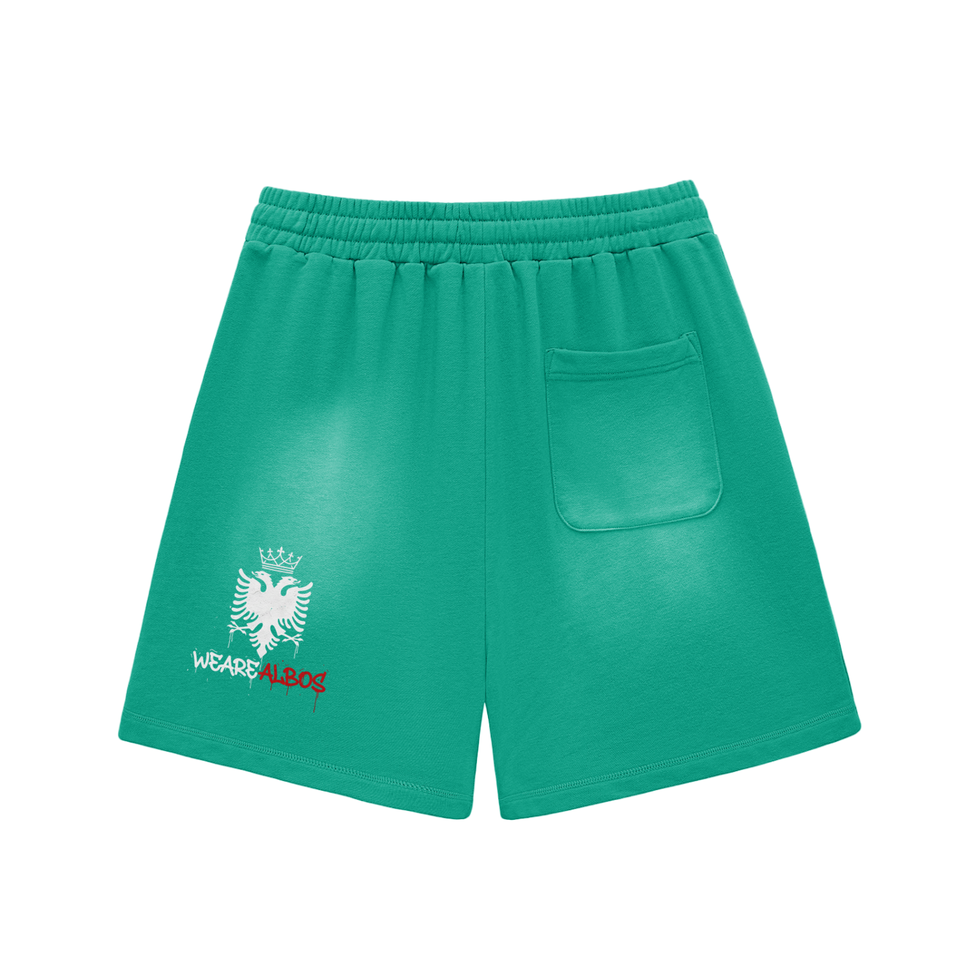 Sun Fade Raw Edge Cotton Shorts (Loose)