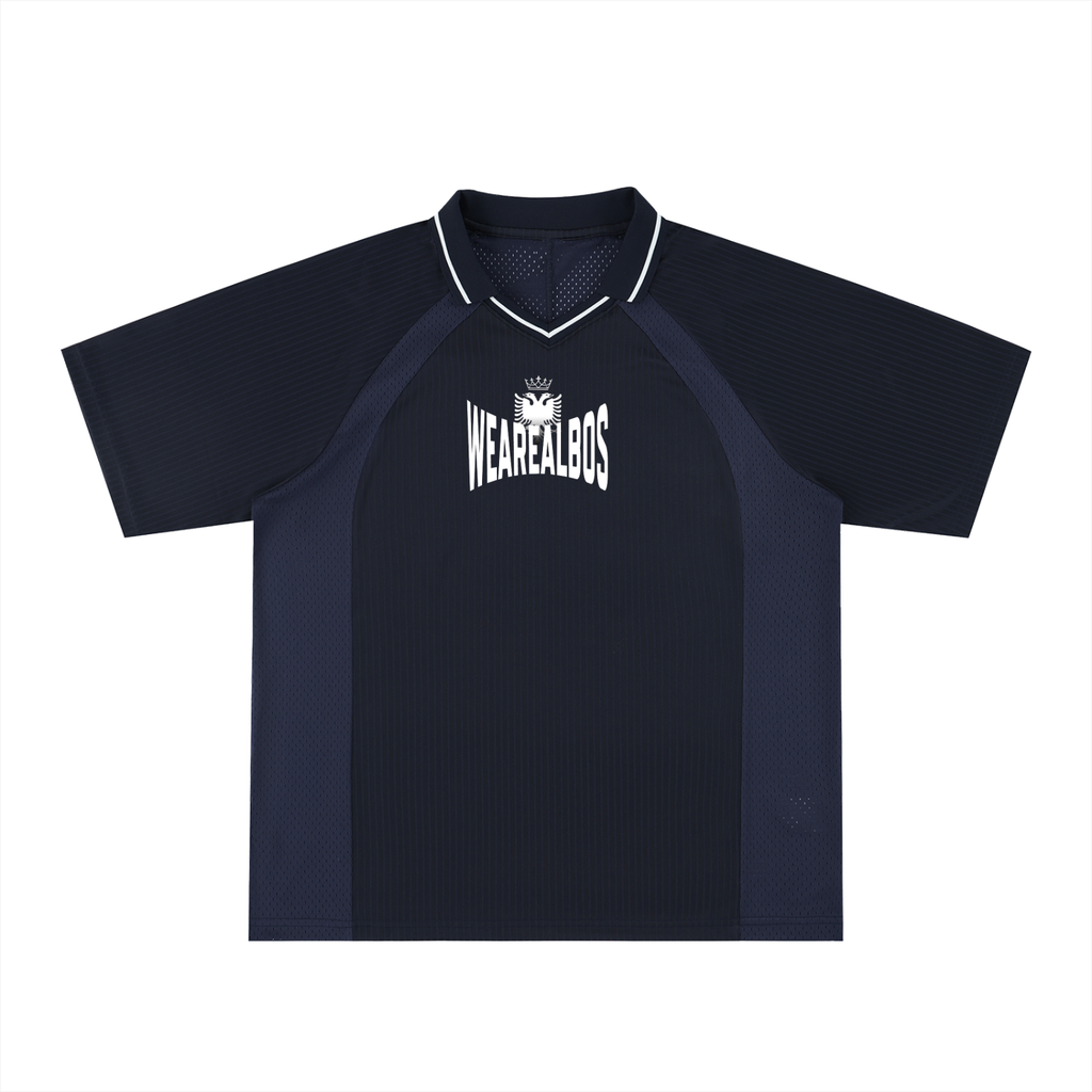 Striped V-Neck Soccer Jersey (Oversized)