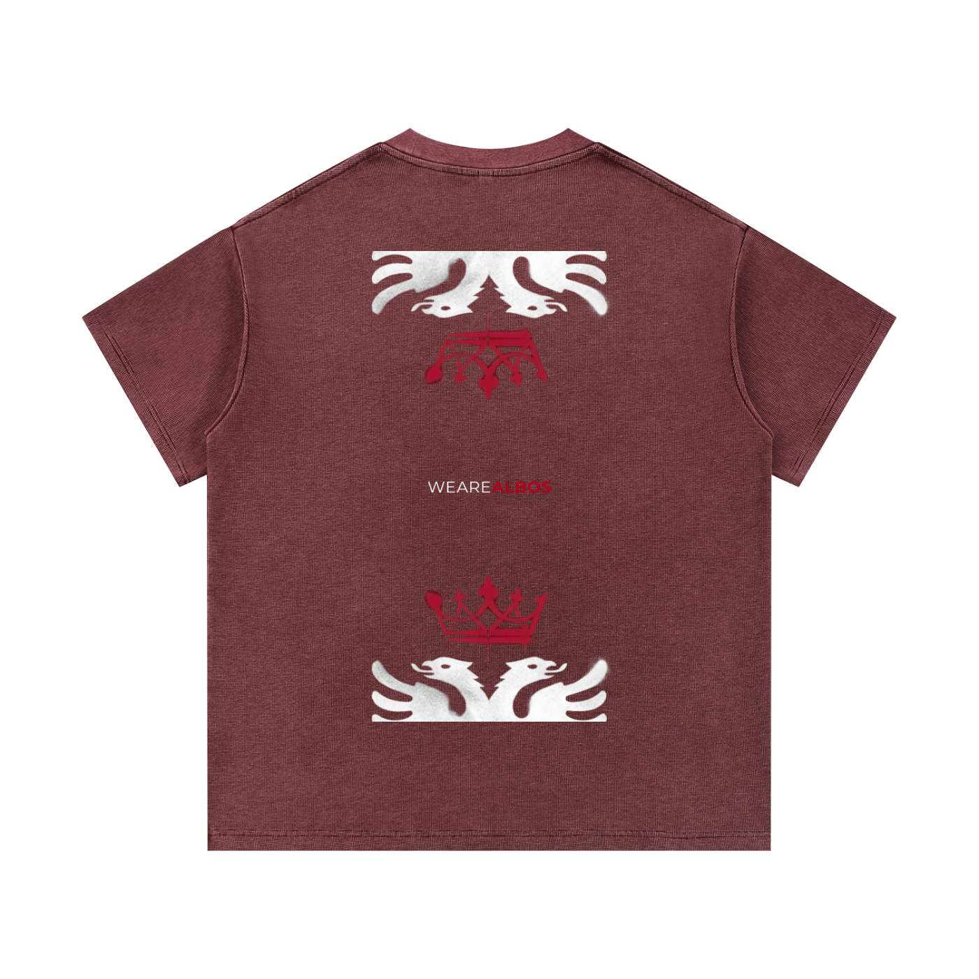 Mineral Wash Waffle Knit T-Shirt (Loose)