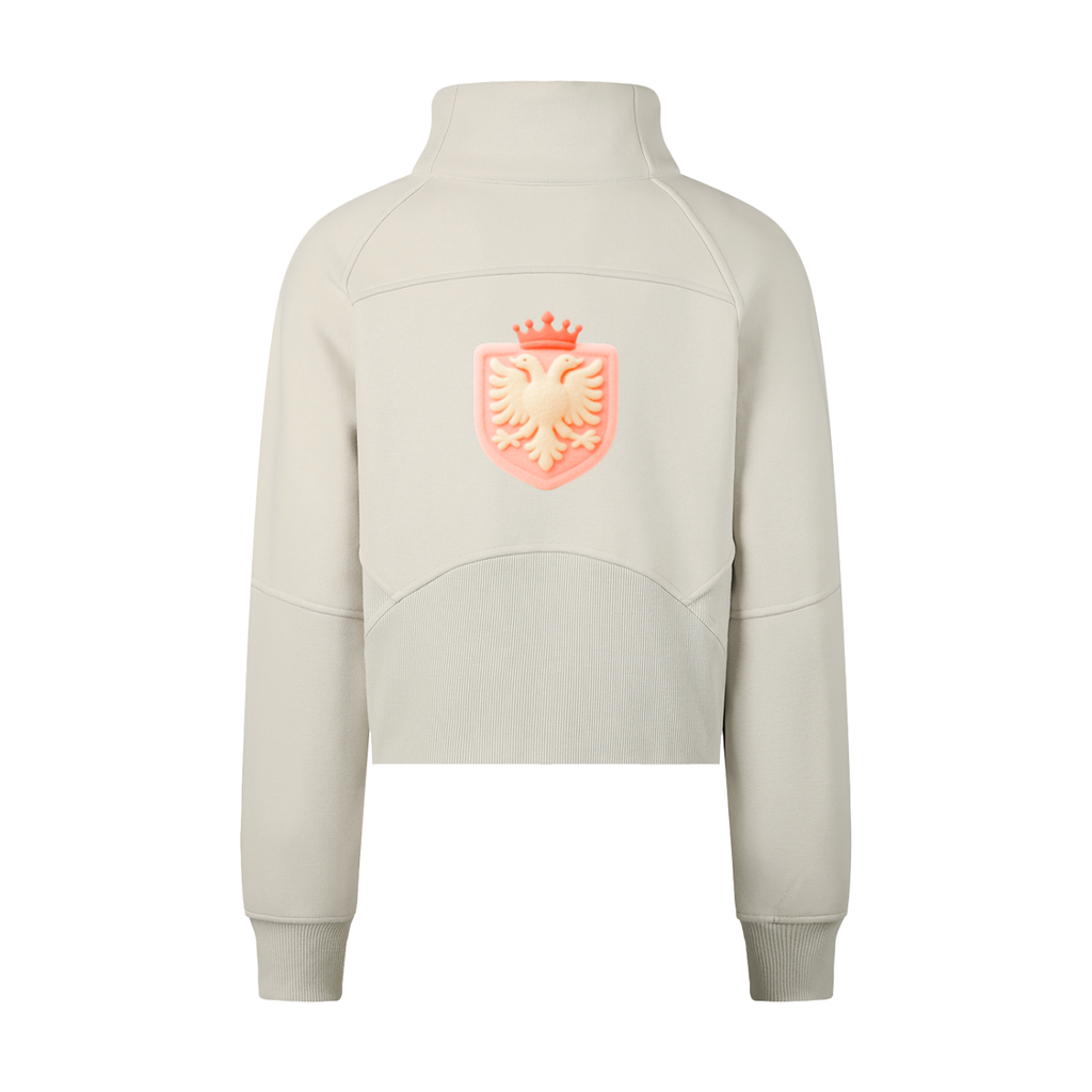 Cropped Half-Zip Sweatshirt (Bodycon)