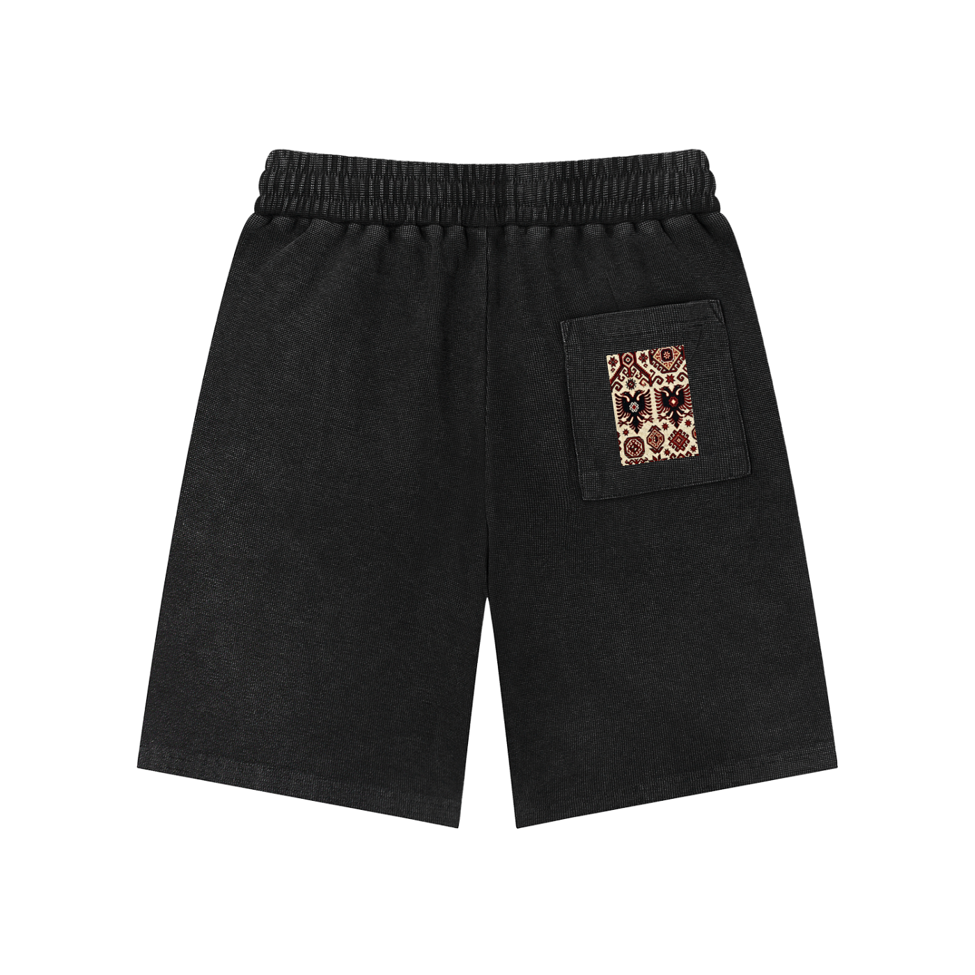 Mineral Wash Waffle Knit Shorts (Loose)