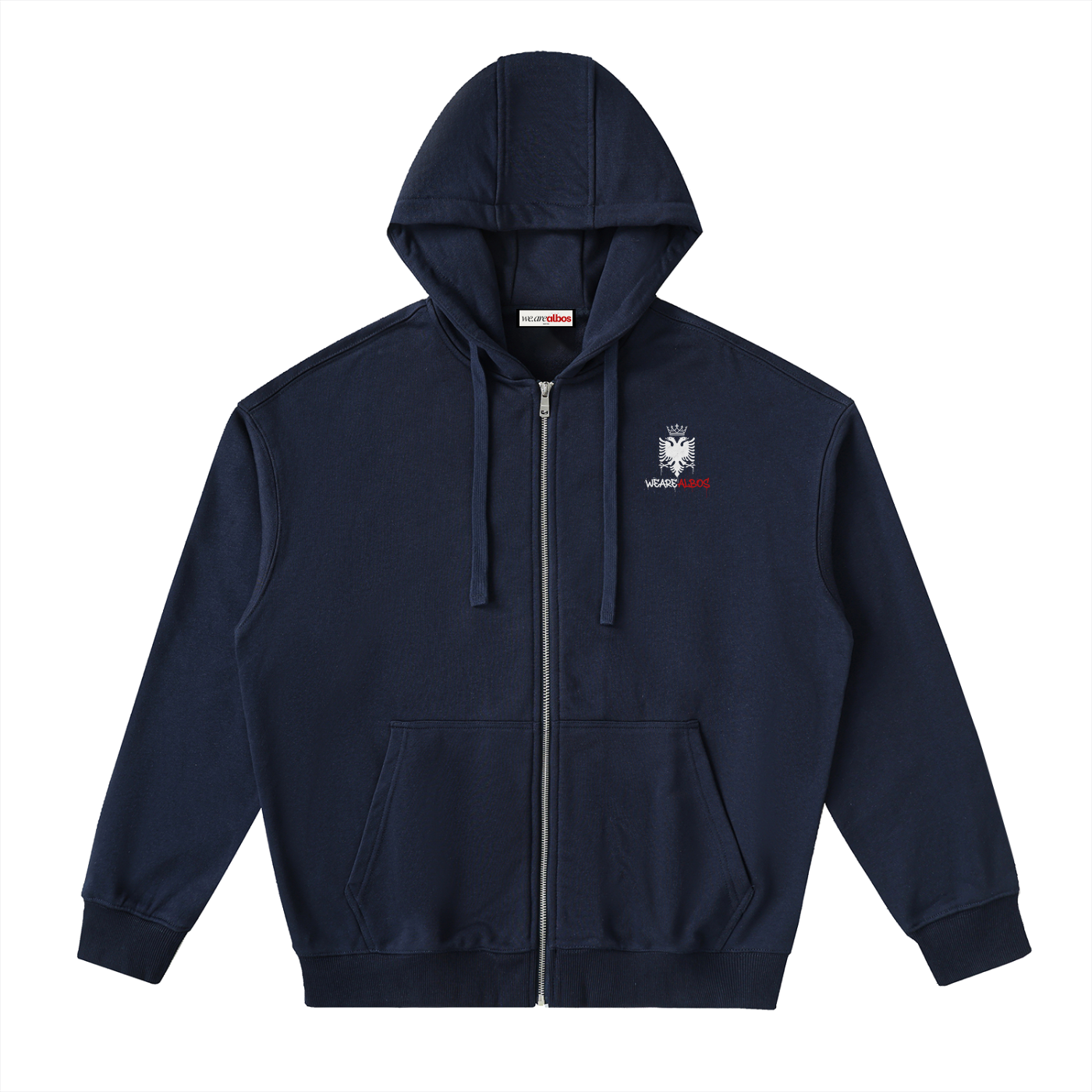 Drop-Shoulder Zip Up Hoodie (Loose)