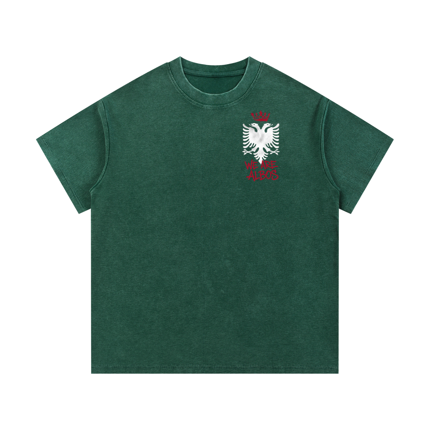 Mineral Wash Waffle Knit T-Shirt (Loose)