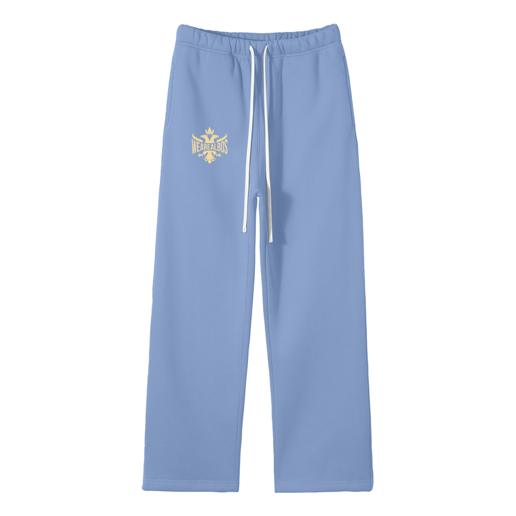 Unisex Solid Color Fleece Straight Leg Pants