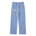 Unisex Solid Color Fleece Straight Leg Pants