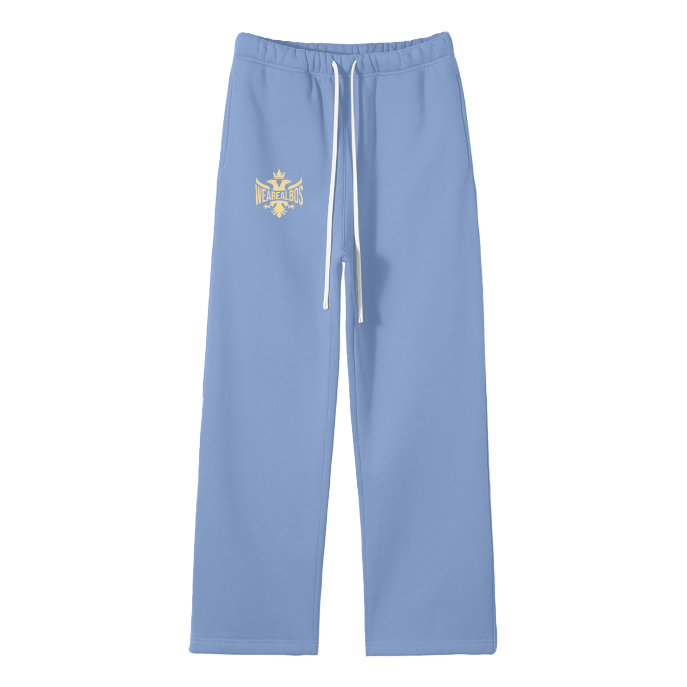 Unisex Solid Color Fleece Straight Leg Pants