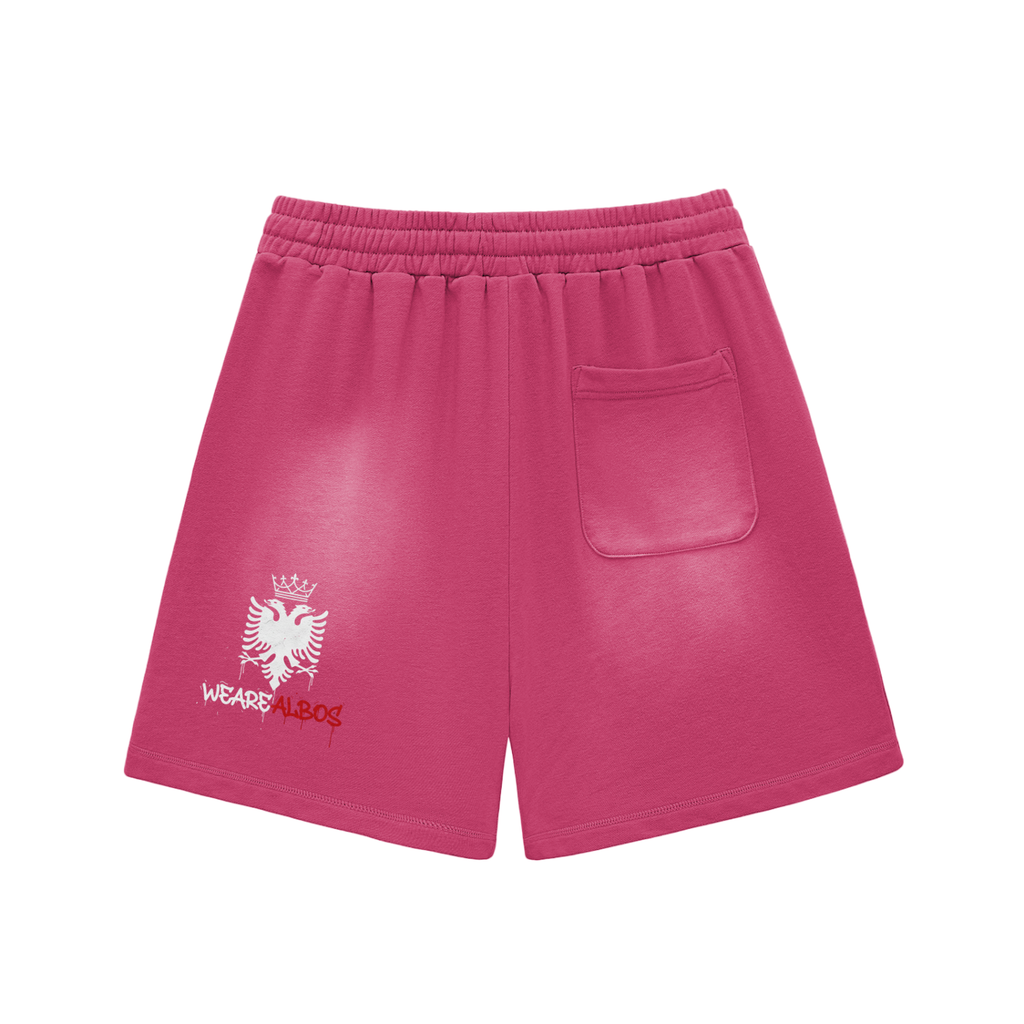 Sun Fade Raw Edge Cotton Shorts (Loose)