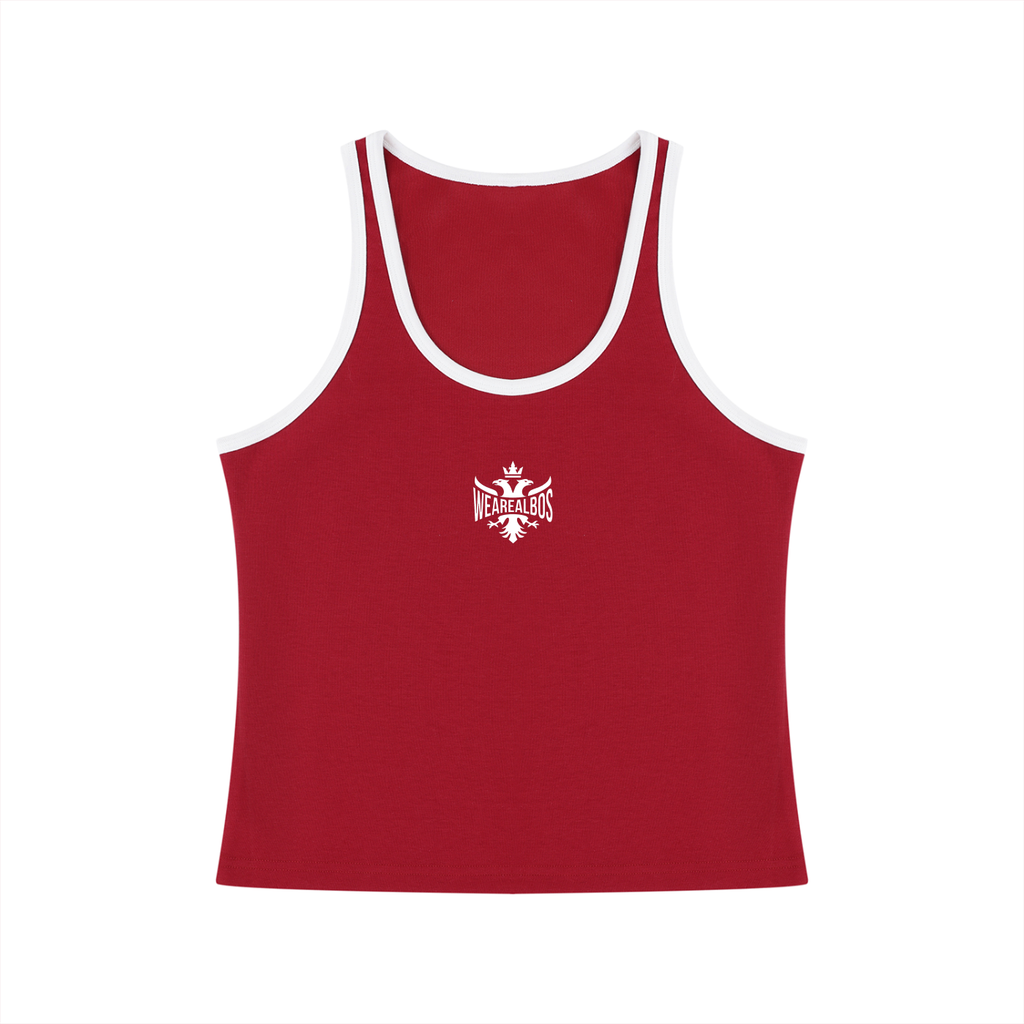 Women's Color Block Cropped Tank Top