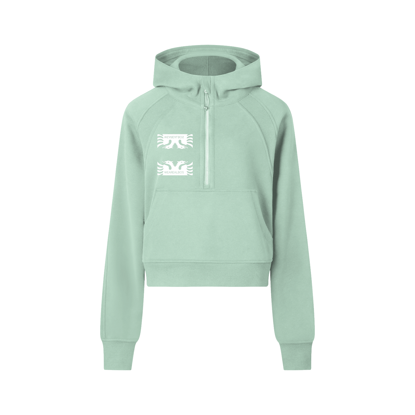 Cropped Half-Zip Hoodie (Bodycon)