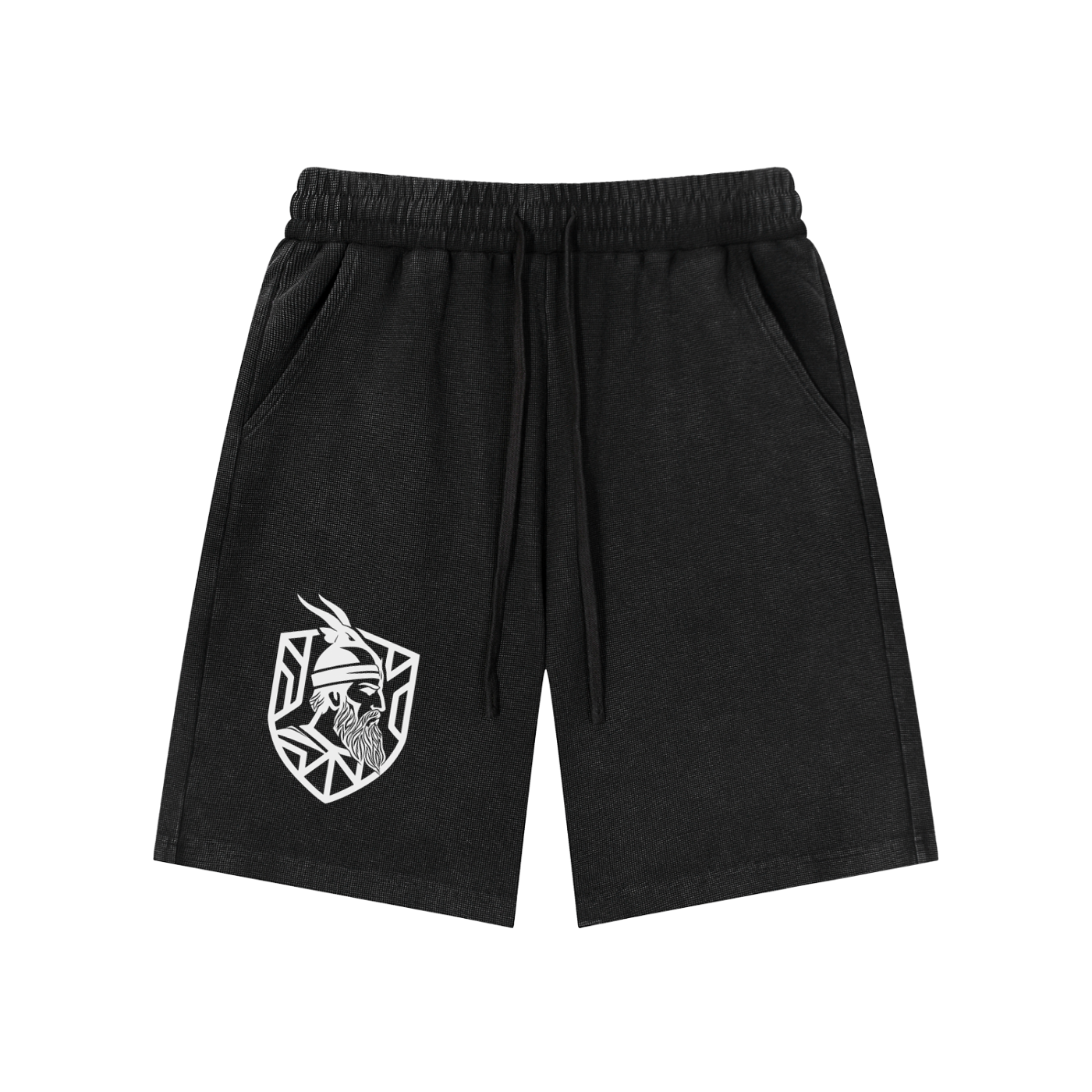 Mineral Wash Waffle Knit Shorts (Loose)