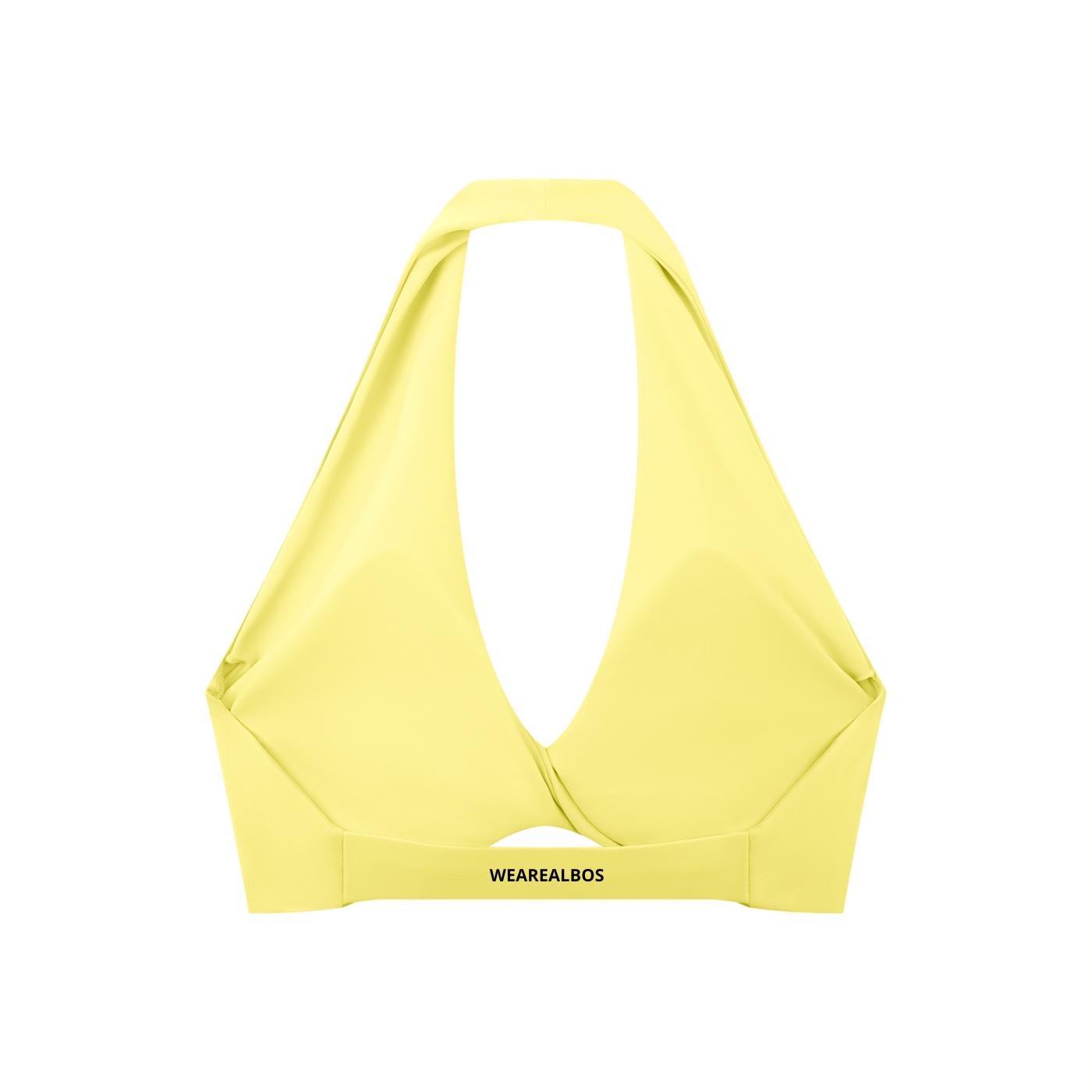 Women's Pleated Halter Sports Bra (Bodycon)