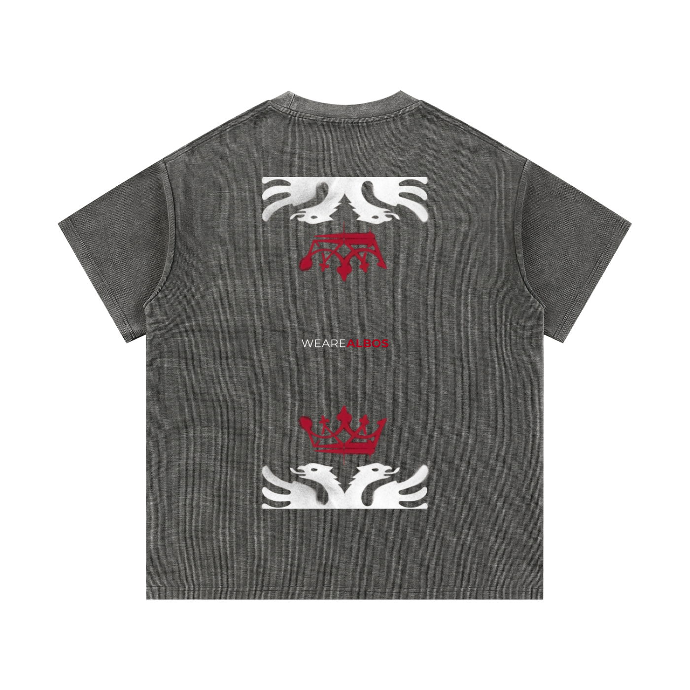 Mineral Wash Waffle Knit T-Shirt (Loose)
