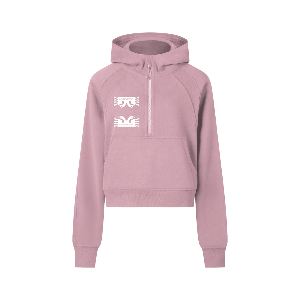 Cropped Half-Zip Hoodie (Bodycon)