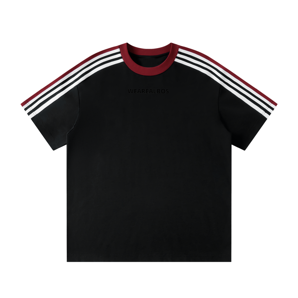 Unisex Colorblock Striped T-Shirt (Loose)