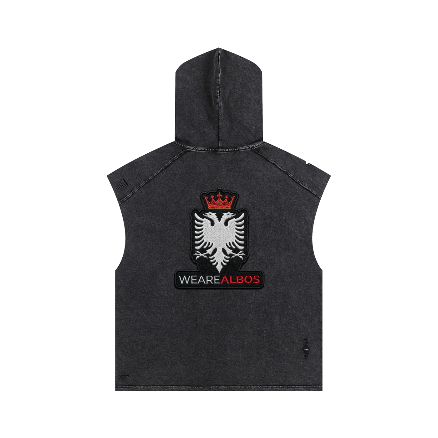Snow Washed Boxy Hooded Tank Top