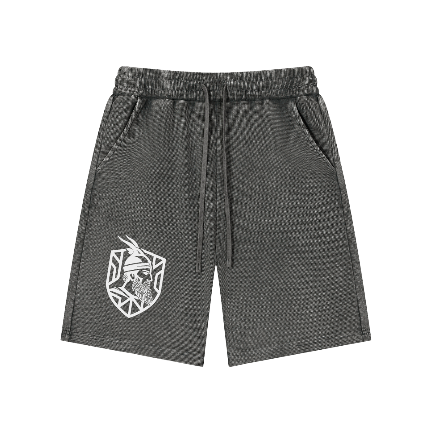 Mineral Wash Waffle Knit Shorts (Loose)
