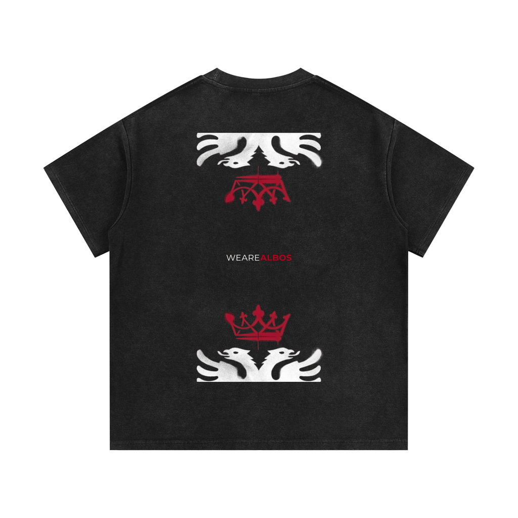 Mineral Wash Waffle Knit T-Shirt (Loose)